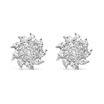 Bridal Silver Cubic Zirconia Earrings 149308