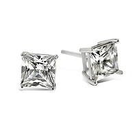 Sterling Silver Cubic Zirconia Square 5mm Studs 9001467