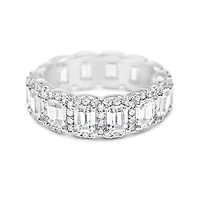 Sterling Silver Cubic Zirconia Eternity Ring