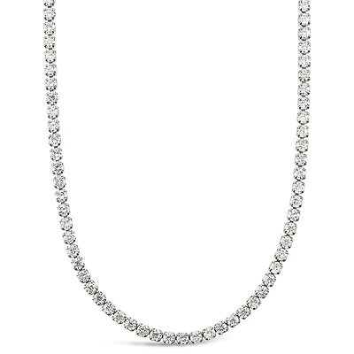 Fashion Cubic Zirconia Silver Tennis 12" Choker 143264