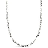 Fashion Cubic Zirconia Silver Tennis 12" Choker 143264