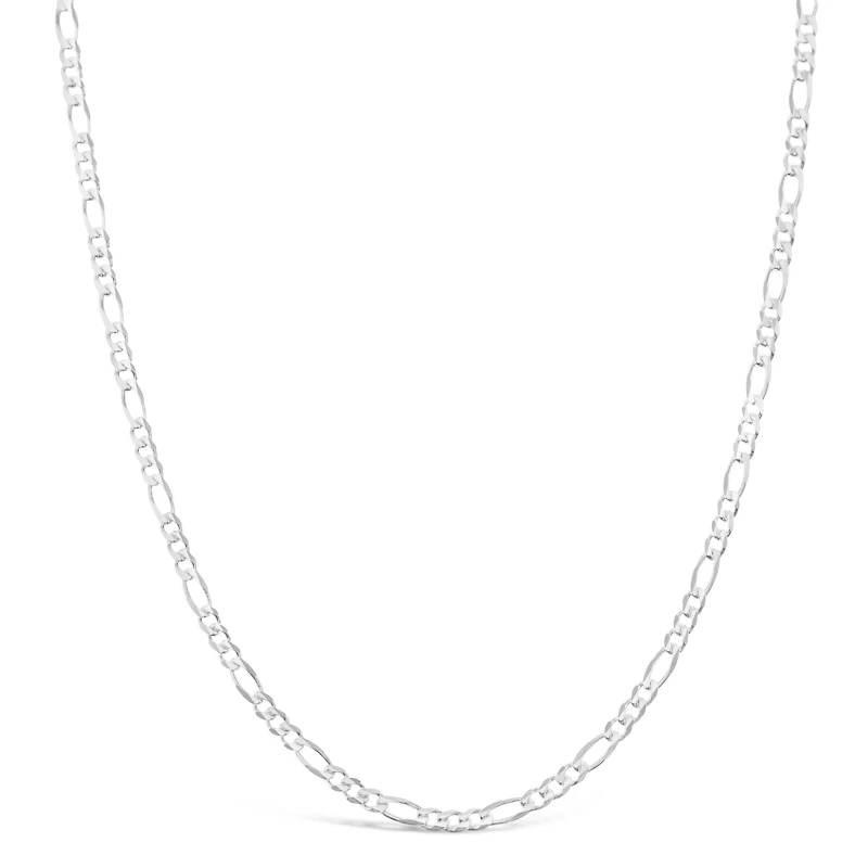 Sterling Silver 3.8mm Figaro 20" Chain Necklace 142096