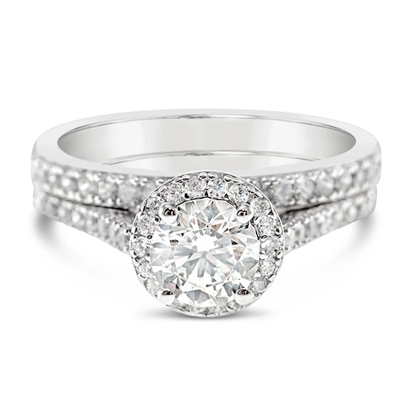 Sterling Silver Cubic Zirconia Round Set Ring 145710