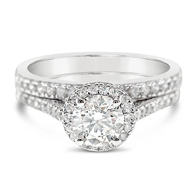Sterling Silver Cubic Zirconia Round Set Ring 145710