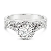 Sterling Silver Cubic Zirconia Round Set Ring 145710