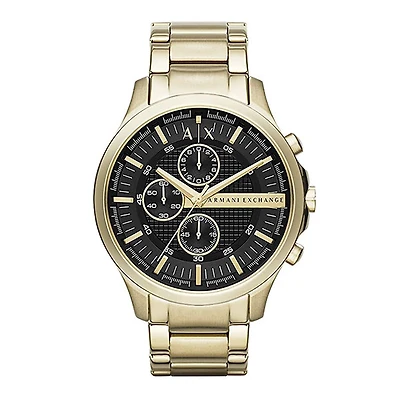 Armani Exchange Hampton Chronograph Gold-Tone Steel Watch 144223