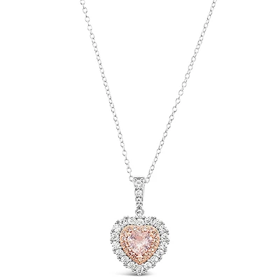 Sterling Silver Heart Cubic Zirconia Necklace