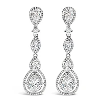 Bridal Cubic Zirconia Tear Drop  Earrings 125963