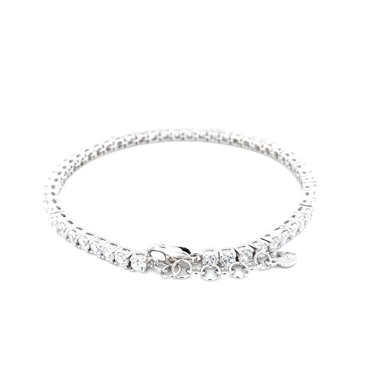 Sterling Silver 3mm Cubic Zirconia Tennis Bracelet 130384