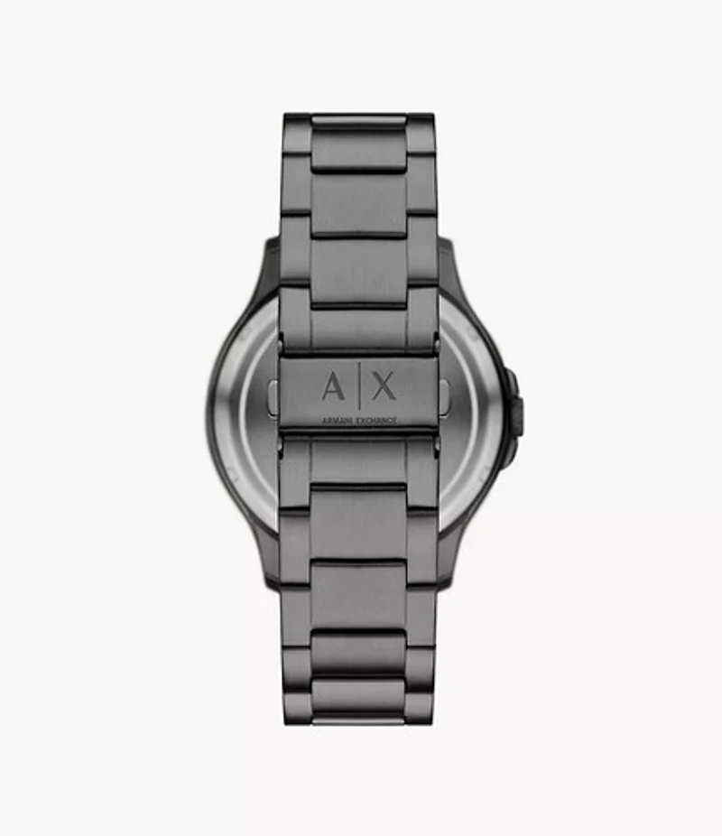 Armani Exchange Automatic Gunmetal Stainless Steel Watch