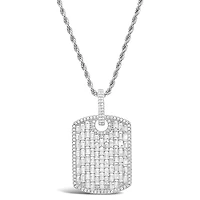 Fashion Cubic Zirconia Tag Necklace