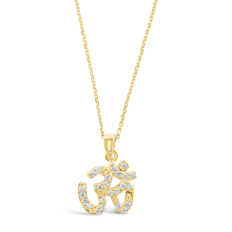 Gold Plated Sterling Silver Cubic Zirconia Necklace