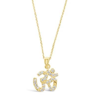 Gold Plated Sterling Silver Cubic Zirconia Necklace