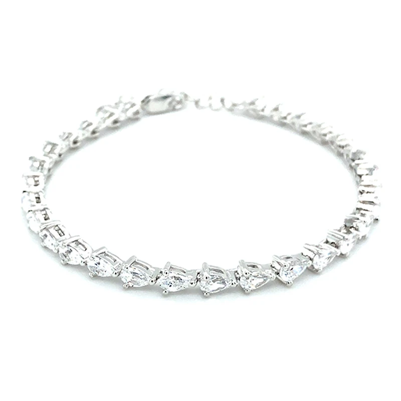 Sterling Silver Cubic Zirconia Bracelet 130385