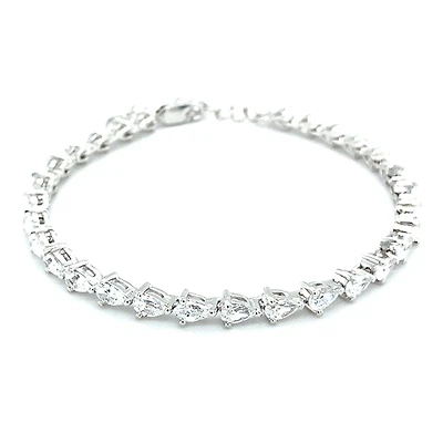 Sterling Silver Cubic Zirconia Bracelet 130385