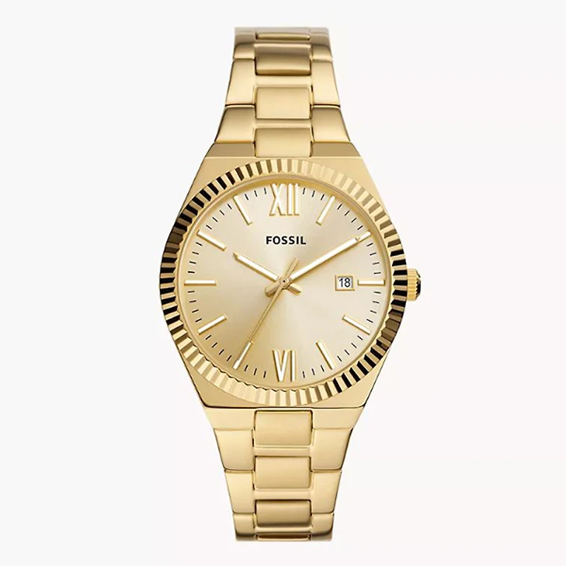 Fossil Scarlette Gold-Tone Stainless Steel Watch 151331