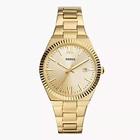 Fossil Scarlette Gold-Tone Stainless Steel Watch 151331