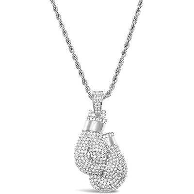 Fashion Cubic Zirconia Boxing Glove Necklace