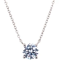 Sterling Silver Cubic Zirconia Round  7mm 8 Heart 8 Arrow Cut Necklace 143474