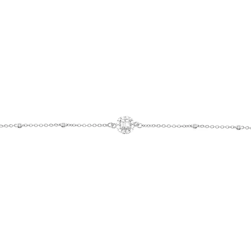 Sterling Silver Cubic Zirconia Anklet 145110