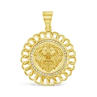 Stainless Steel Gold Lion Crystal Pendant 148149