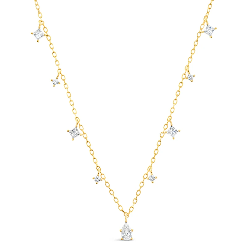 Gold Plated Sterling Silver Cubic Zirconia Necklace 153231