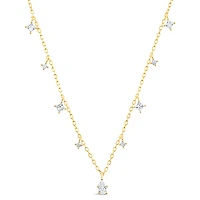 Gold Plated Sterling Silver Cubic Zirconia Necklace 153231