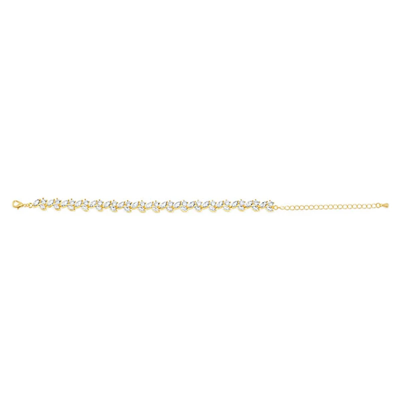 Bridal Gold Cubic Zirconia Bracelet 142897