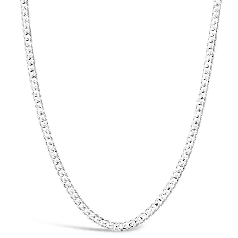 Sterling Silver 6mm Cuban Link 22" Chain Necklace 143867