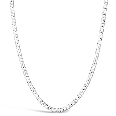 Sterling Silver 6mm Cuban Link 22" Chain Necklace 143867