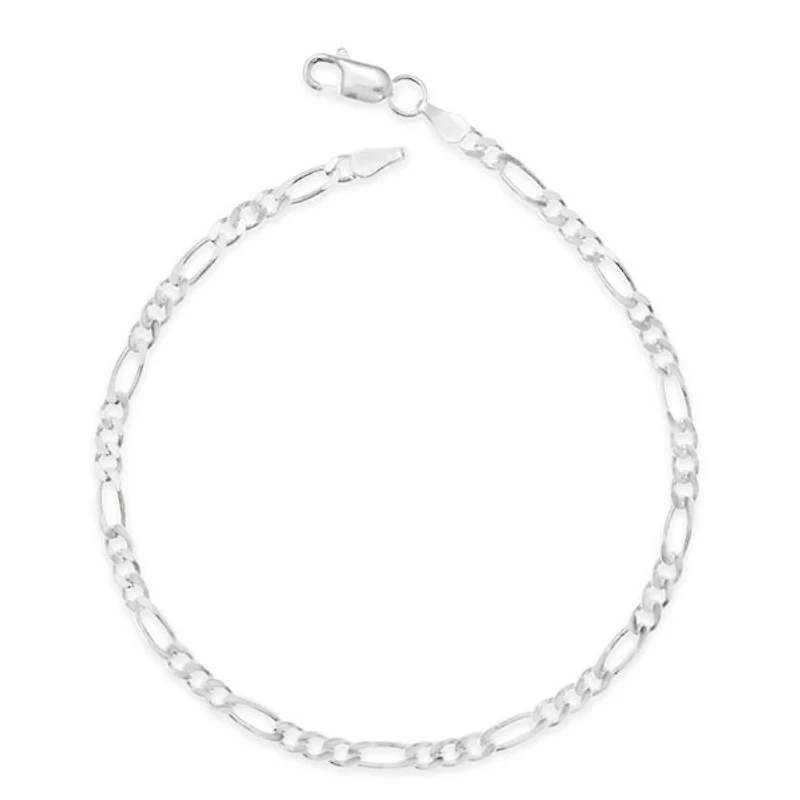 Sterling Silver 2.9mm Figaro 7.5" Inches Bracelet 144378