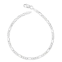 Sterling Silver 2.9mm Figaro 7.5" Inches Bracelet 144378