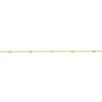 Gold Plated Sterling Silver Bead Anklet 145097