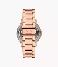 Armani Exchange Automatic Rose Gold-Tone Stainless Steel Watch 153939