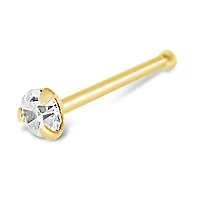Gold Plated Sterling Silver Crystal 2mm Ball End Nose Stud 136707