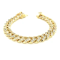 Fashion Cubic Zirconia Cuban Link 7" Inches Bracelet