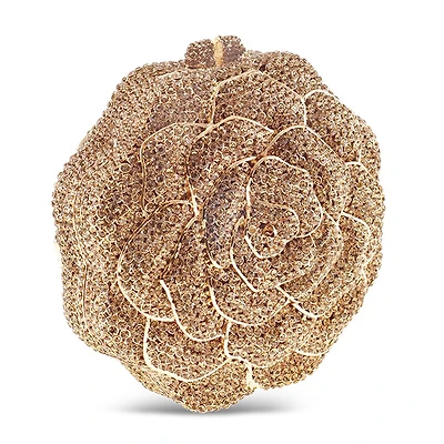 Crystal Rose Handbag Clutch