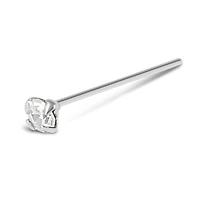 Sterling Silver Crystal 1.5mm Straight Nose Stud 136698