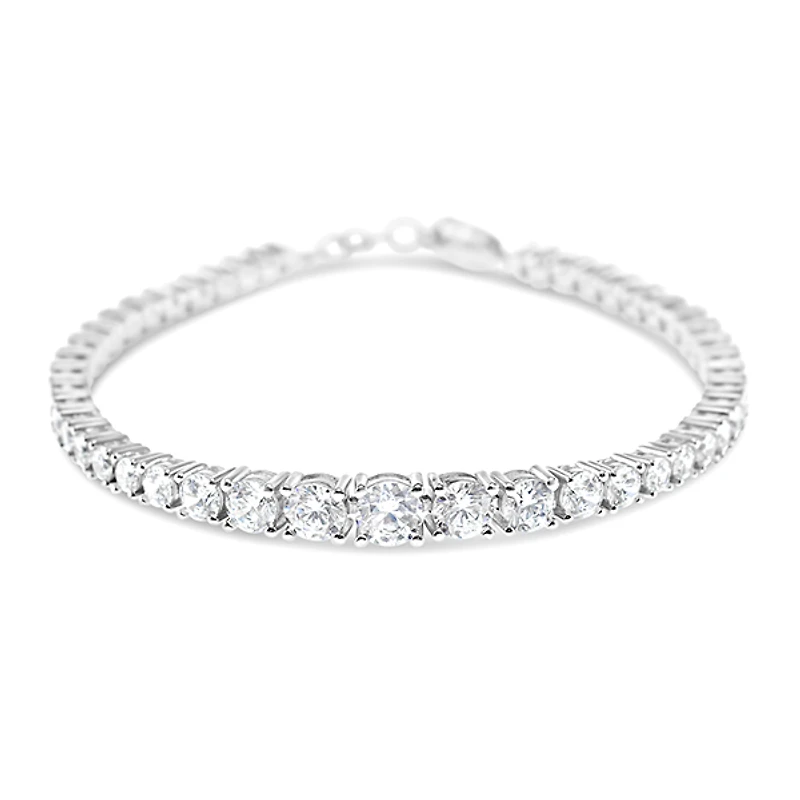 Sterling Silver Cubic Zirconia Tennis Bracelet