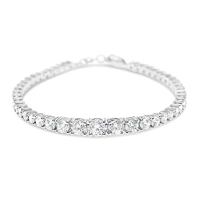 Sterling Silver Cubic Zirconia Tennis Bracelet