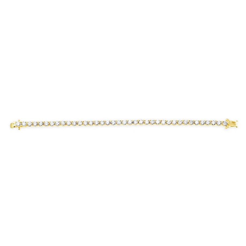 Bridal Gold Cubic Zirconia Tennis Bracelet 144197