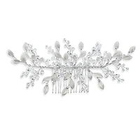 Bridal Silver Leaf Hair Comb 142067