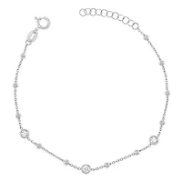 Sterling Silver Cubic Zirconia Bracelet 149165