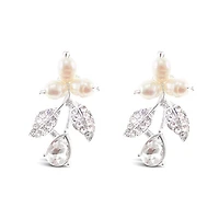 Bridal Crystal & Pearl Necklace & Earrings Set 146367