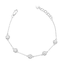 Sterling Silver Cubic Zirconia Round Bracelet 146677