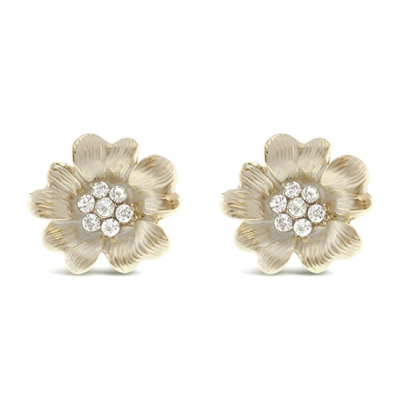 Bridal Gold Flower Necklace & Earrings Set 146365