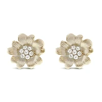 Bridal Gold Flower Necklace & Earrings Set 146365