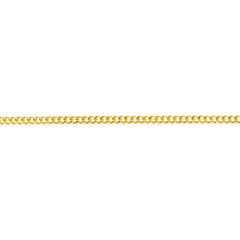 Gold Plated Sterling Silver Cuban Link Anklet 145117