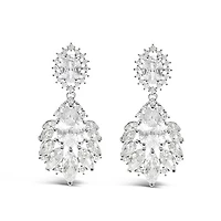 Bridal Silver Cubic Zirconia Drop Earrings 145944