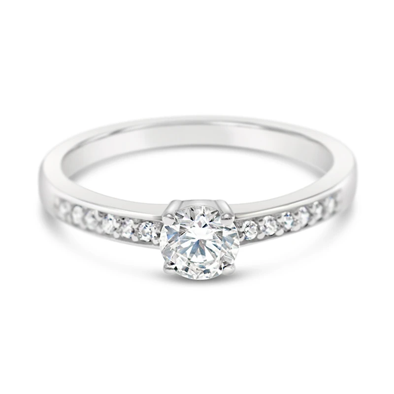 Sterling Silver Round Cubic Zirconia Ring 148067